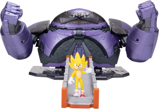 Sonic 2 Giant Eggman with Super Sonic 2.5" Action Figure Battle Playset