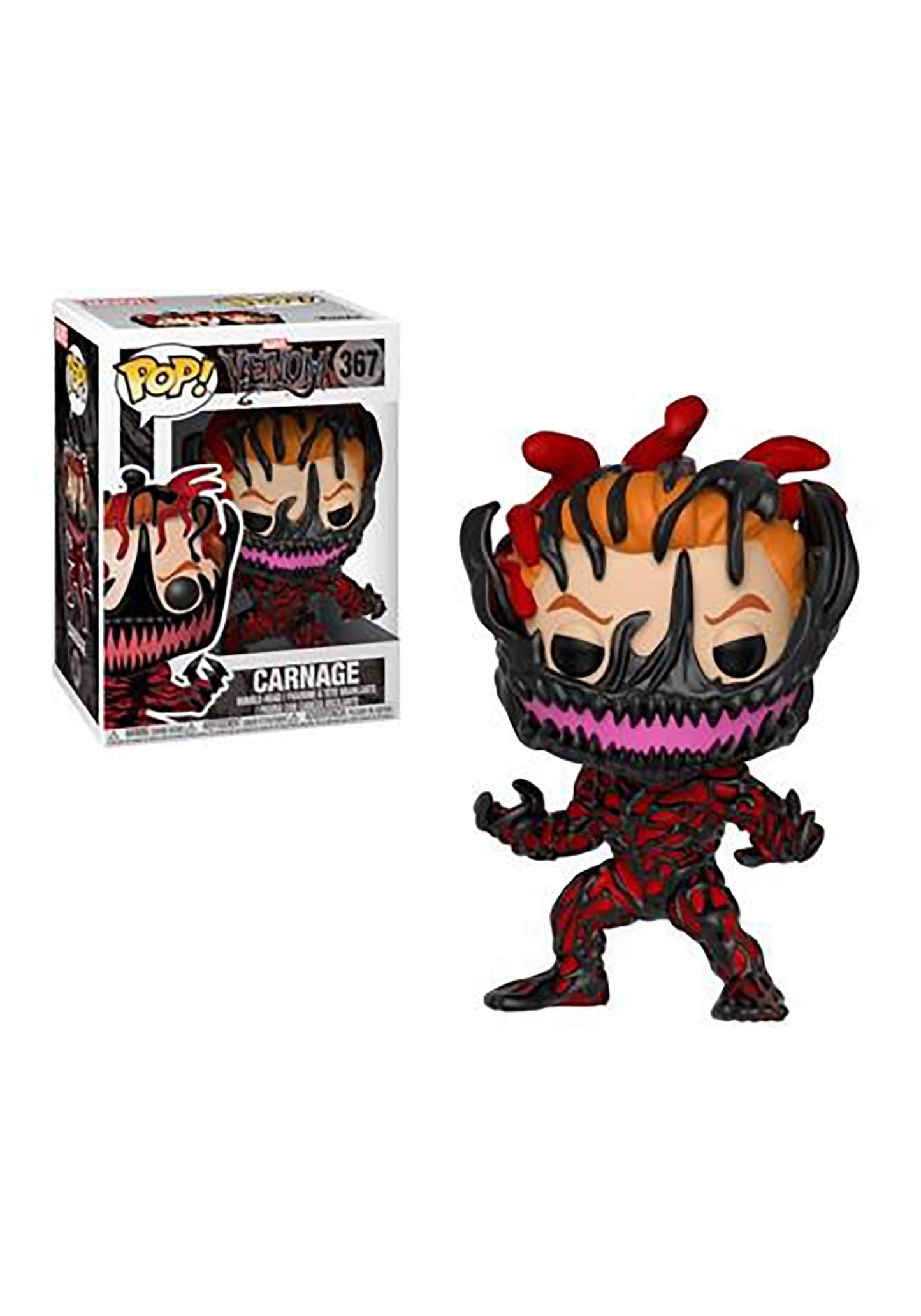 Funko FU33073 POP! Games Marvel Venom #367 Carnage Cletus Kasady Vinyl Figure 9.5 cm