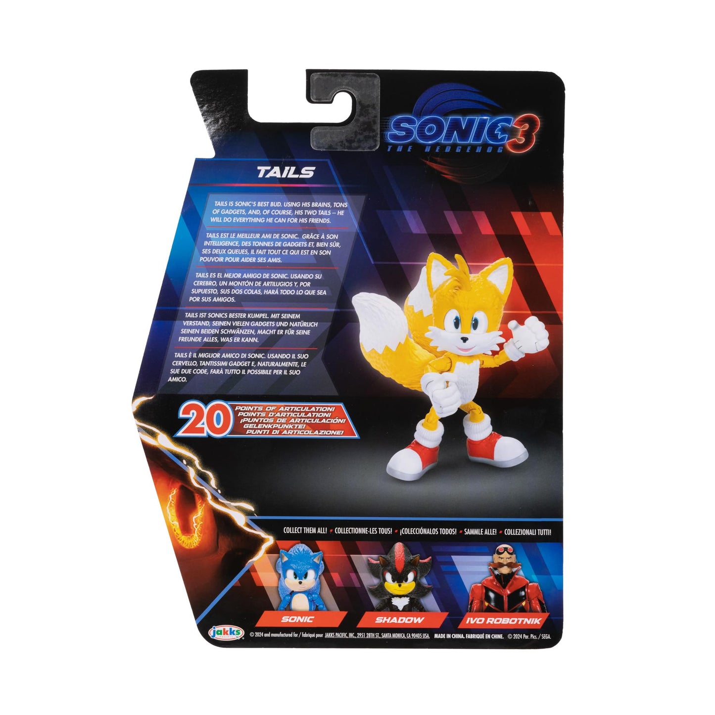 SONIC 3 Tails 5 Inch Action Figure