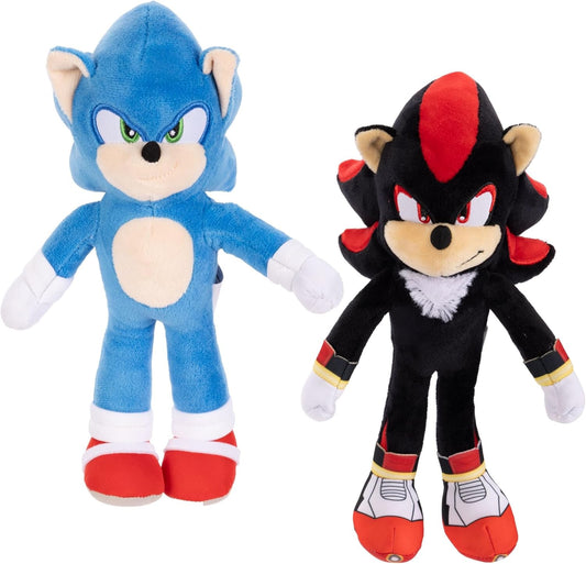 Sonic The Hedgehog Sonic 3 Sonic & Shadow 9-Inch Stuffed Toy Figures