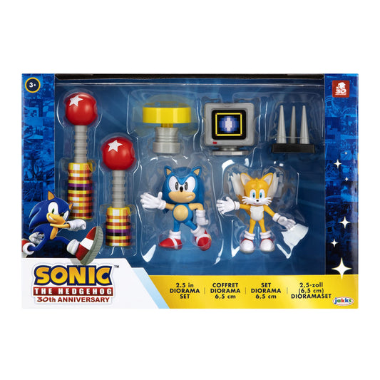 Sonic The Hedgehog Action Figure Diorama Set, 2.5"