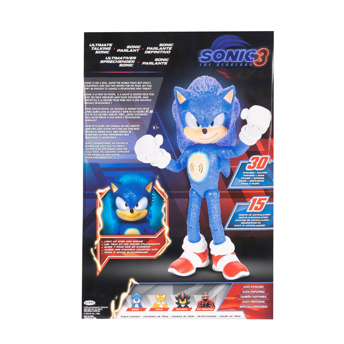 Sonic The Hedgehog 3 Ultimate Talking Sonic 12-Inch Figure